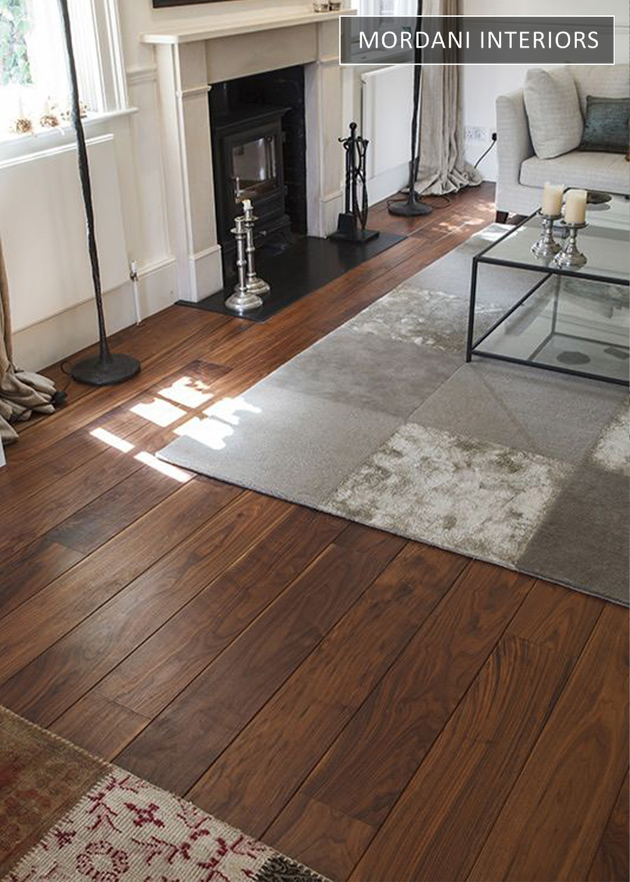 Satin Walnut Brown Spc Wooden Flooring